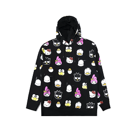 [L20W302015BLK] The Hundreds x Sanrio Heads Oversized Hoodie Black