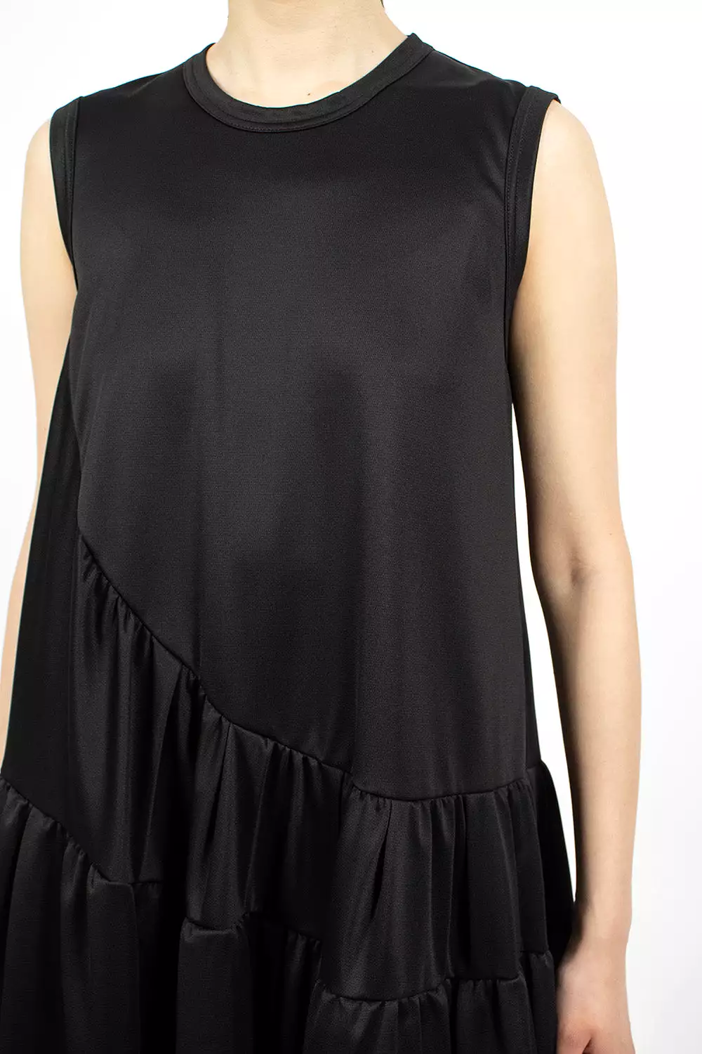 Layered Tank Dress Black