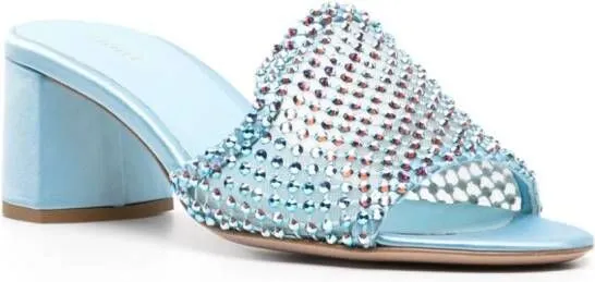 Le Silla Gilda 60mm crystal-embellished mules Blue