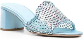 Le Silla Gilda 60mm crystal-embellished mules Blue