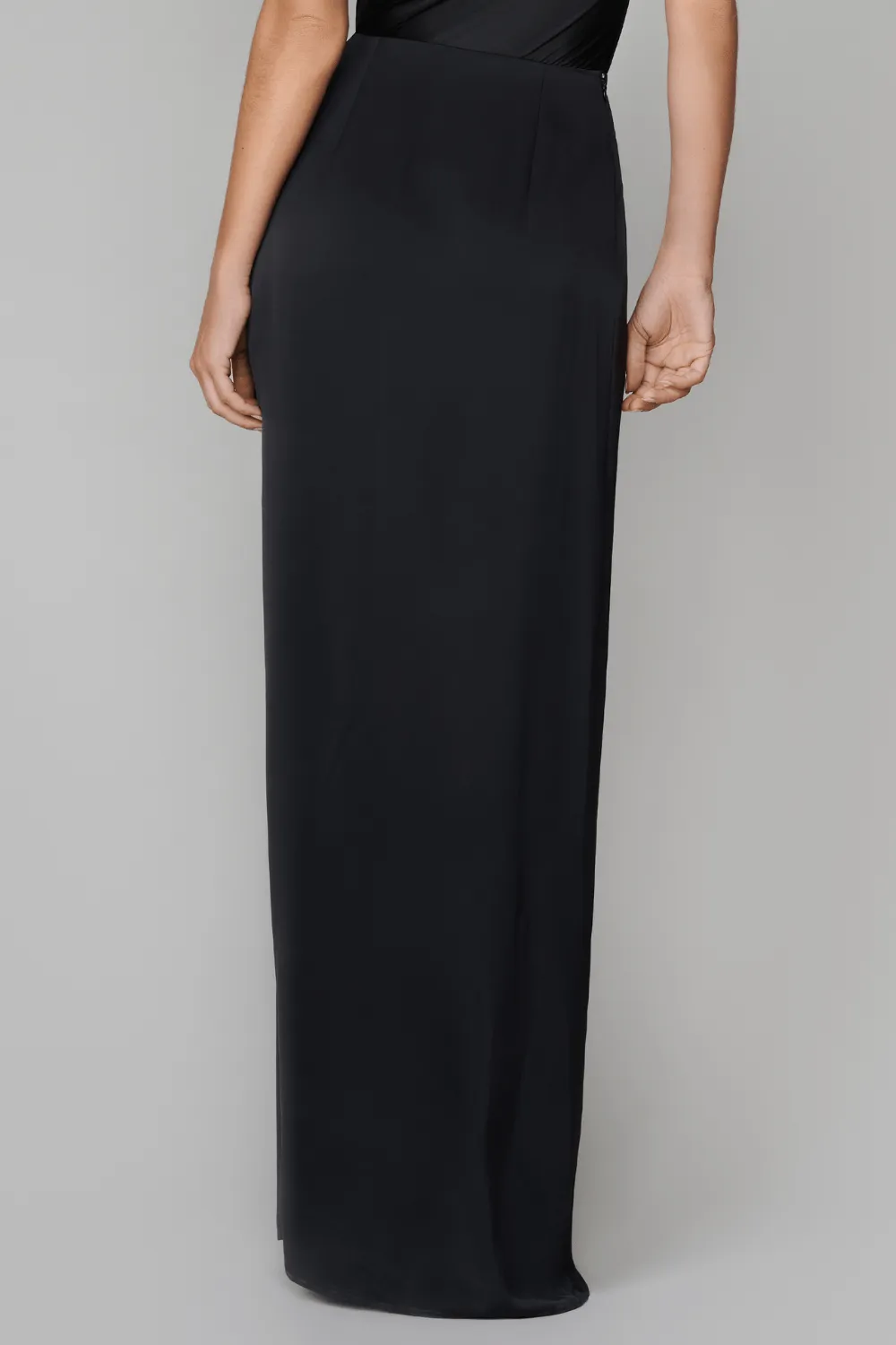 Le Vestiaire Satin Long Wrap Skirt