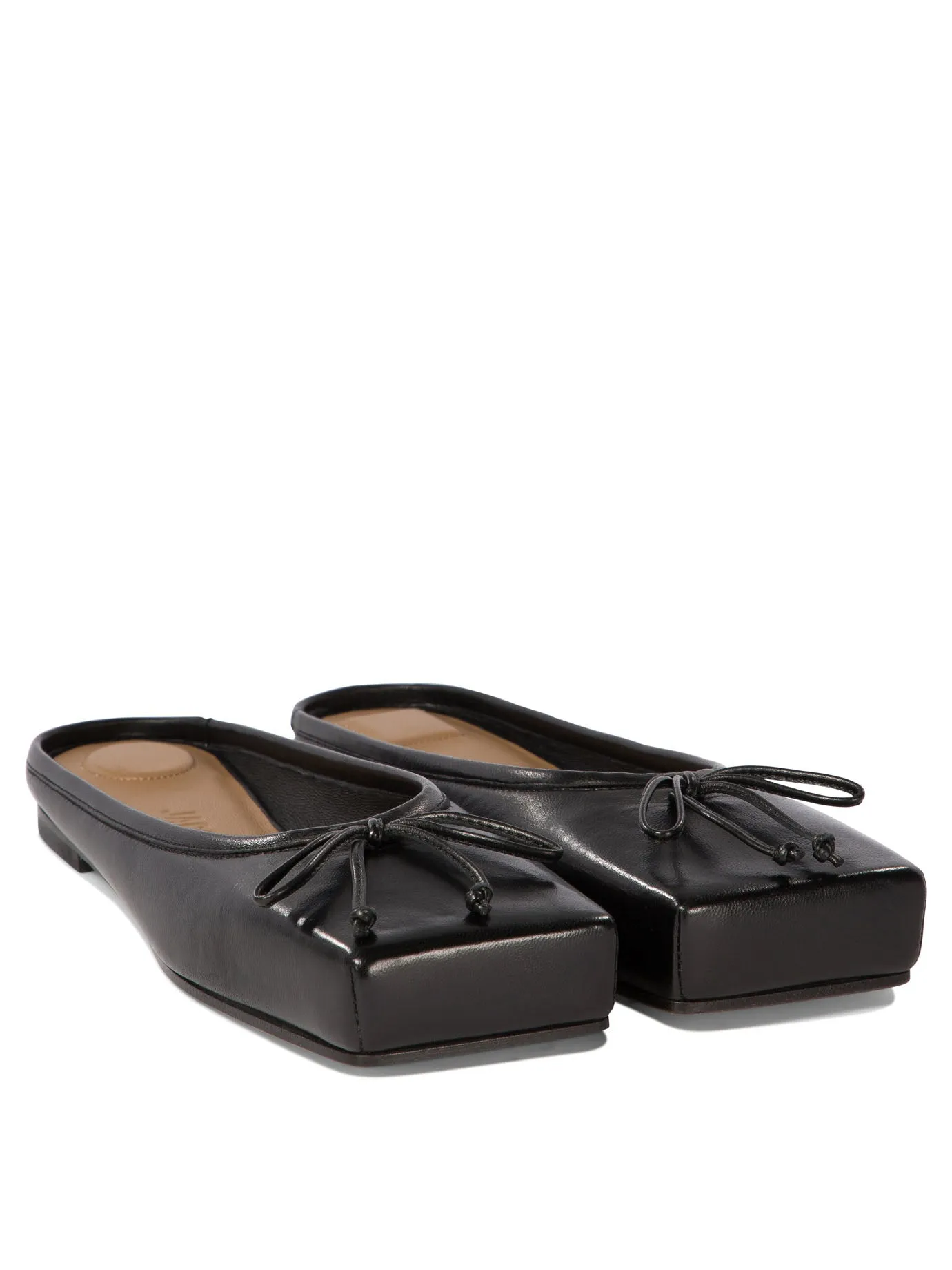 Les Mules Plates Ballet Ballerinas Black