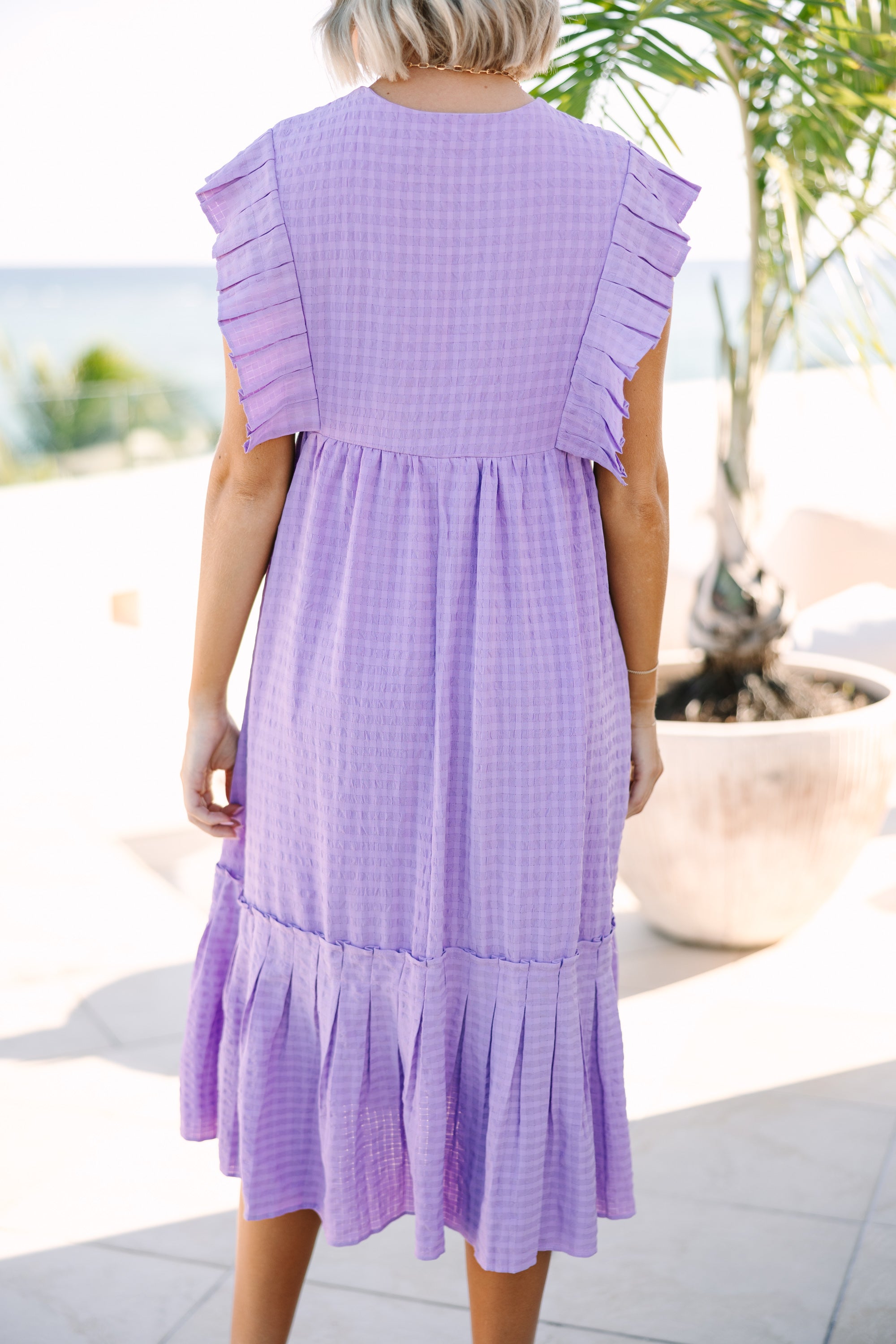 Lift Your Spirits Lavender Purple Midi Dress