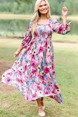 Living Out Loud Orchid Purple Floral Maxi Dress