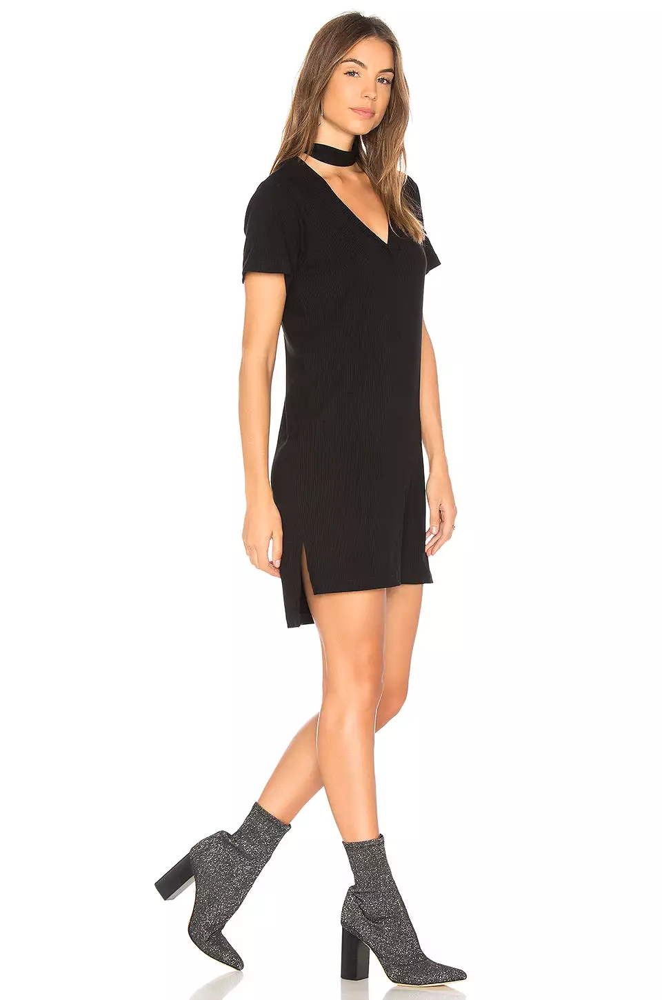 LNA Klassen Choker Dress Black