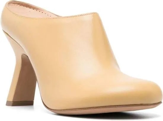 LOEWE Terra 90mm leather mules Neutrals