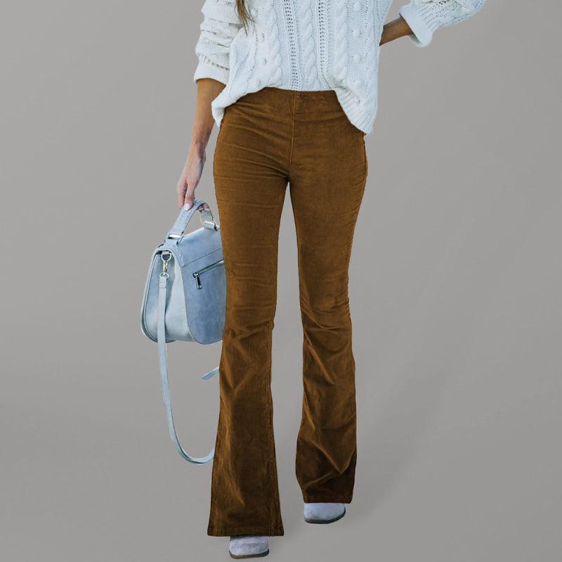 Loose Corduroy Flared Women Pants