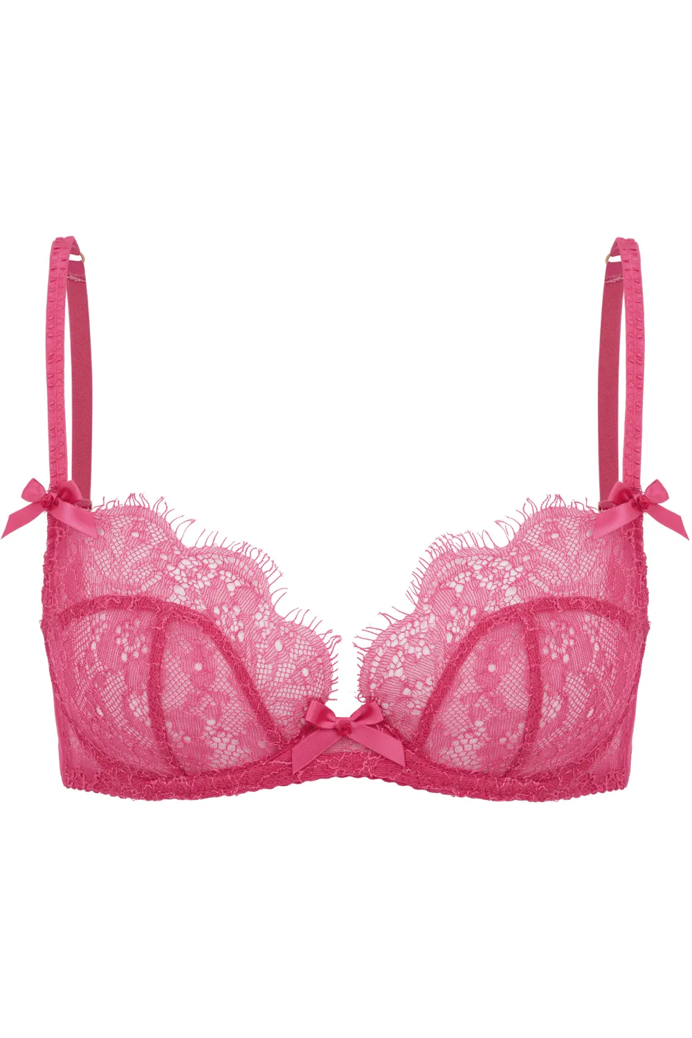 Lorna Fuchsia Lace Plunge Underwired Bra