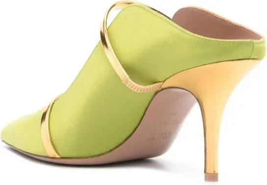 Malone Souliers Maureen 70mm satin mules Green