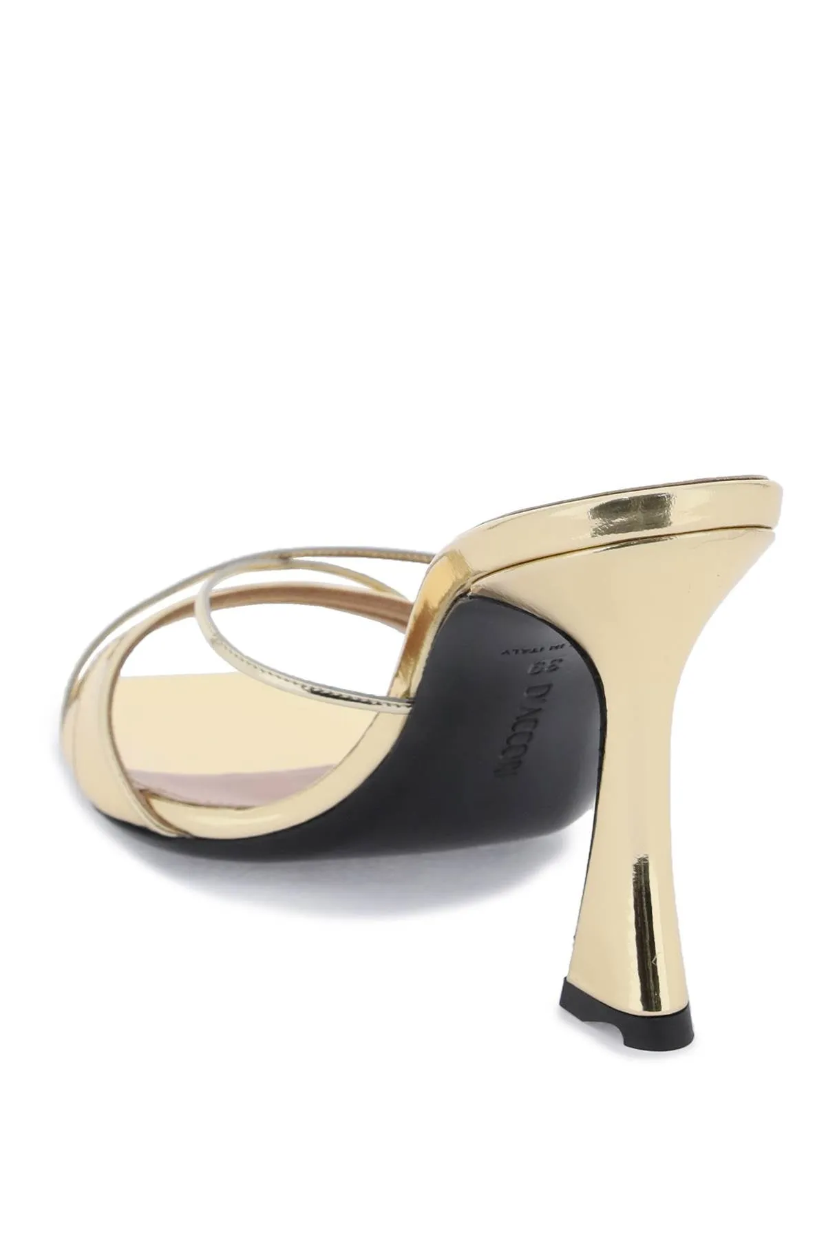 metallic leather lust mules V1LT01 LIQUID GOLD