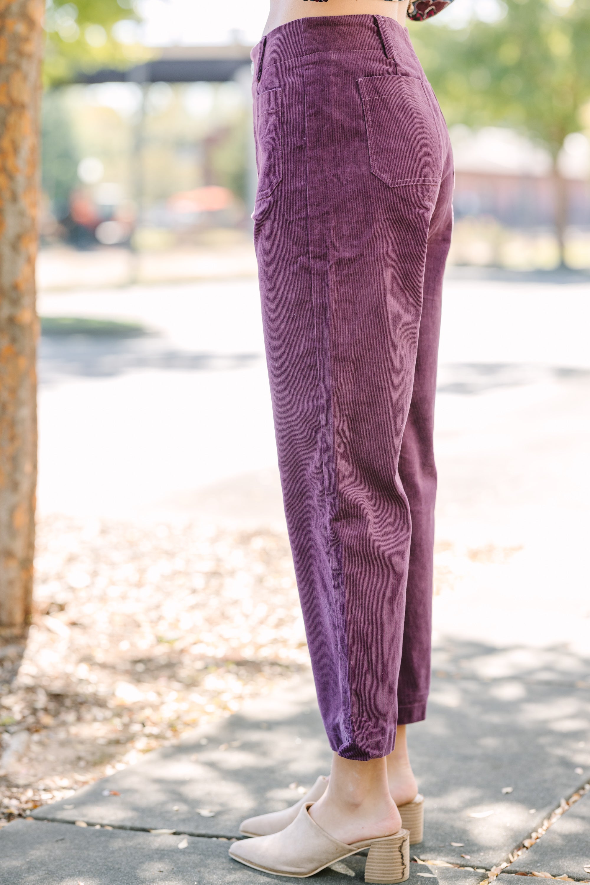 Need You Now Plum Purple Corduroy Pants