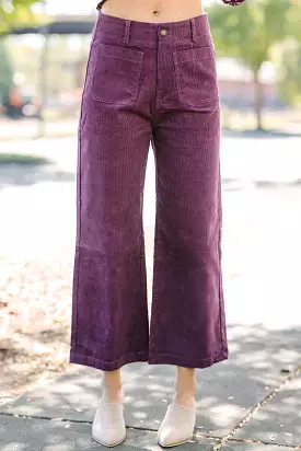 Need You Now Plum Purple Corduroy Pants