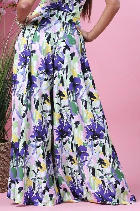 Nibia floral print palazzo pants