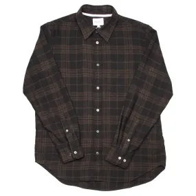 Norse Projects - Algot Relaxed Wool Check Shirt - Espresso