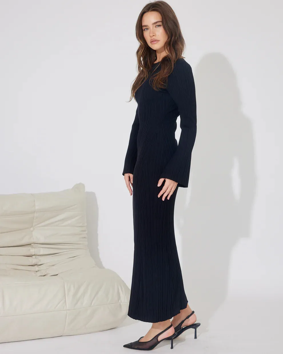 OLYMPIA KNIT MAXI BLACK RESTOCKED