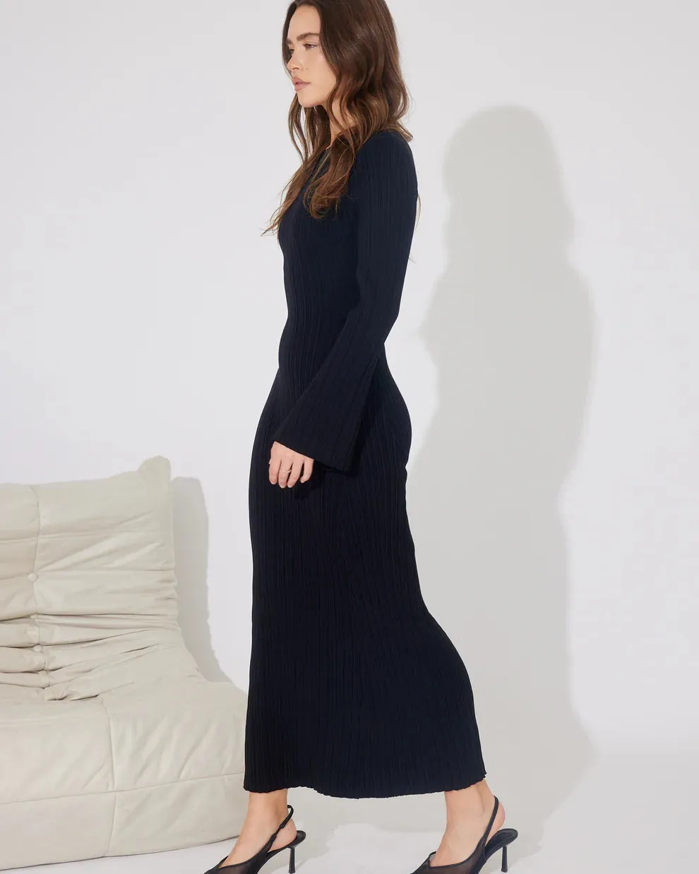 OLYMPIA KNIT MAXI BLACK RESTOCKED