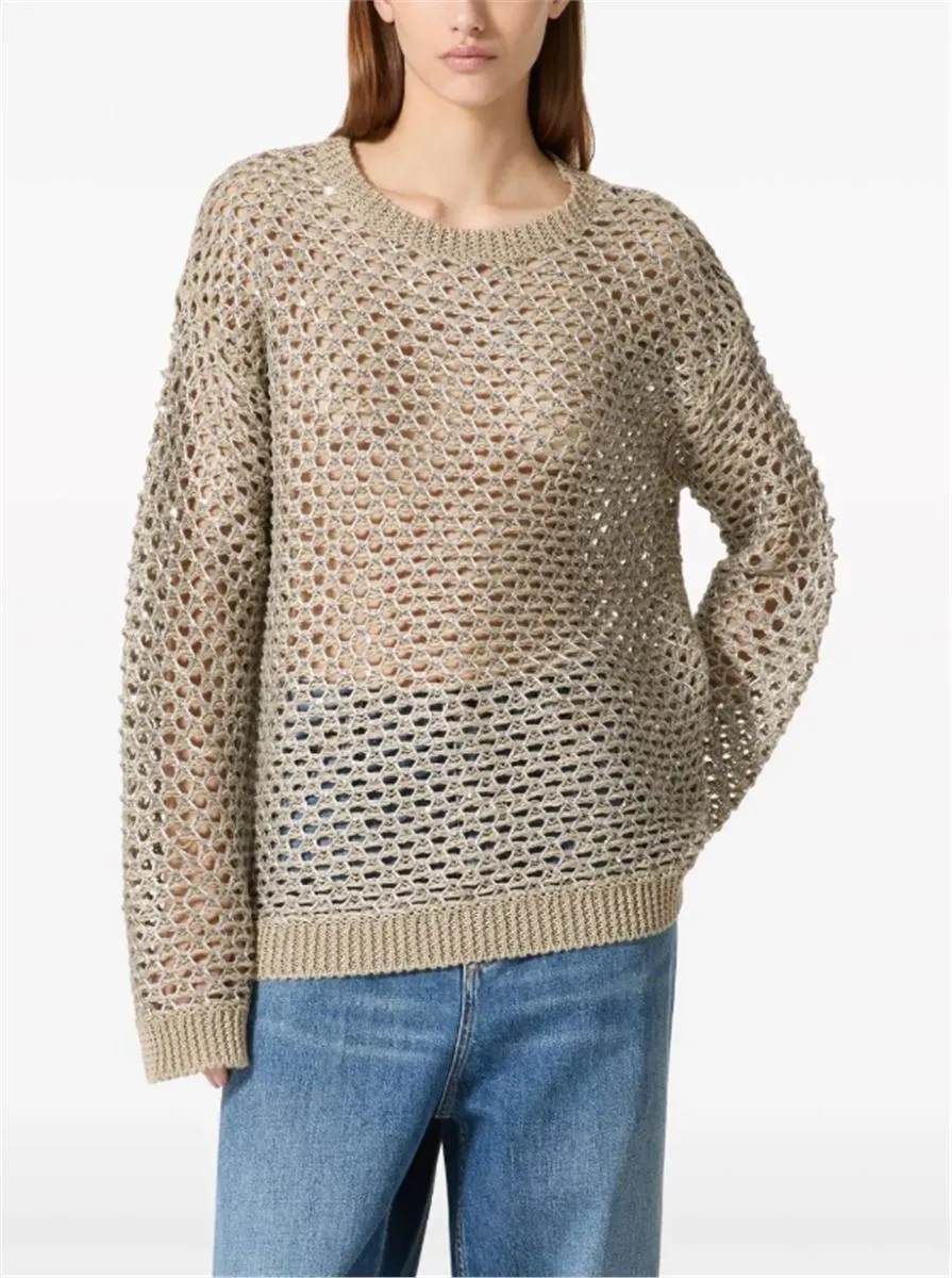 OPEN-KNIT LINEN JUMPER