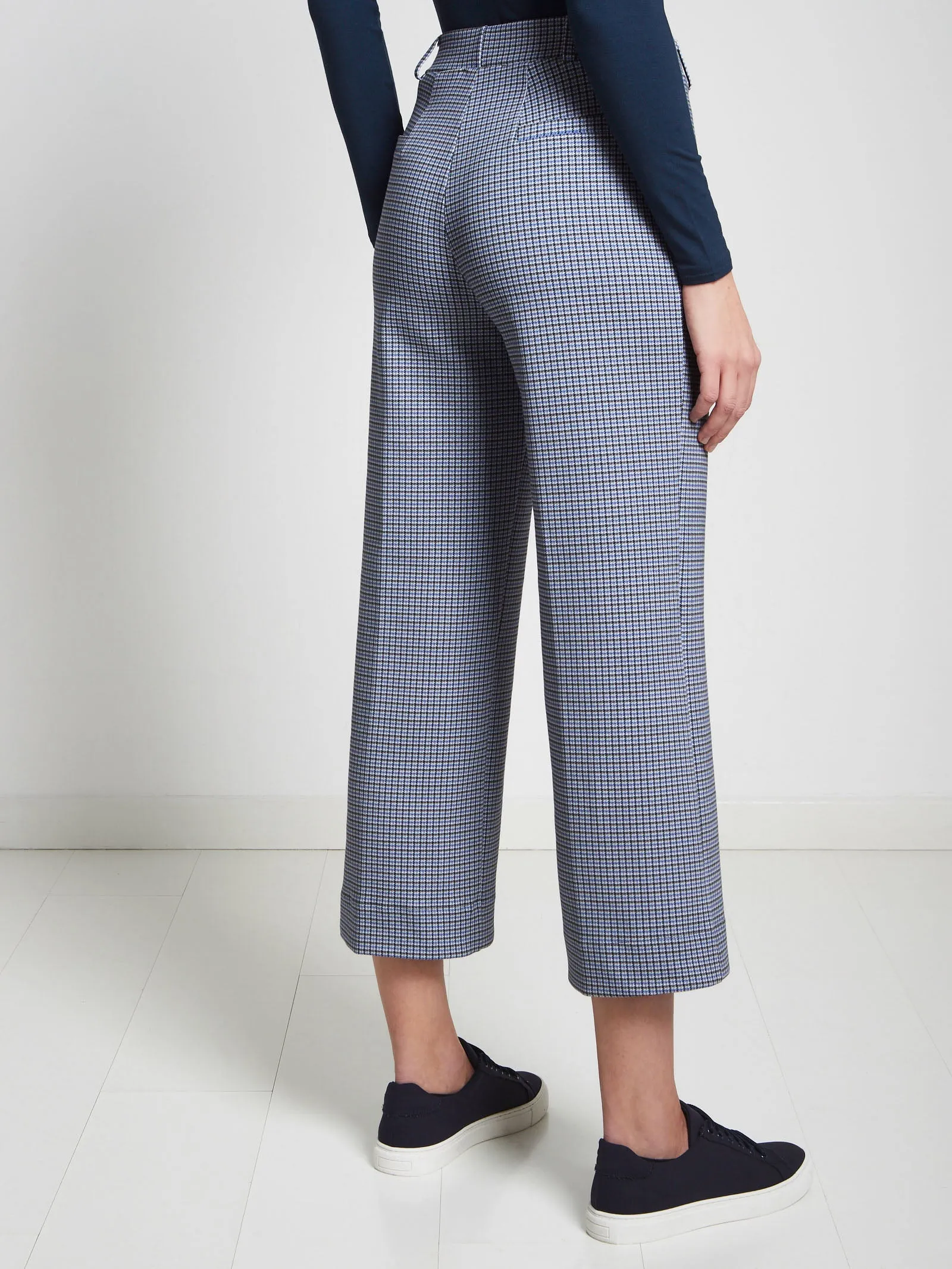 Pantalone Cropped in cotone elasticizzato