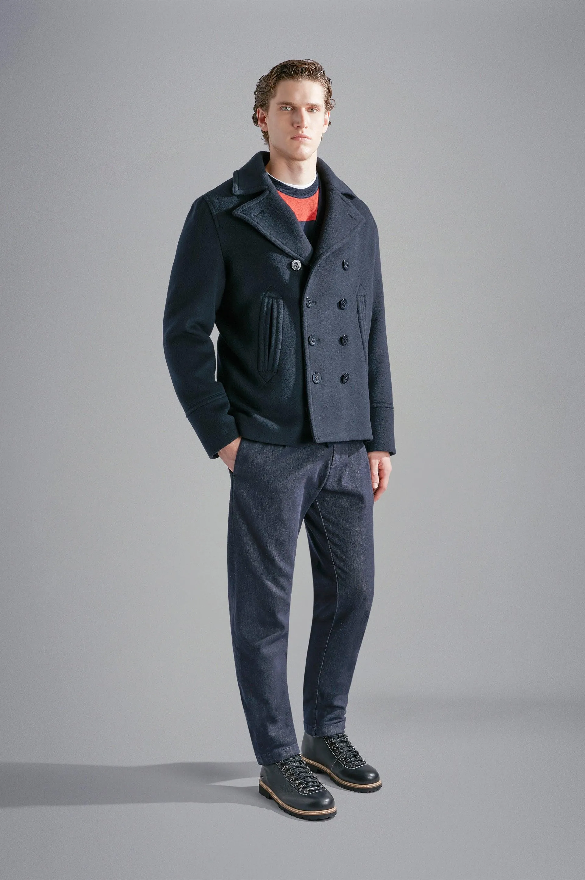 Paul & Shark - Caban de laine RE-WOOL