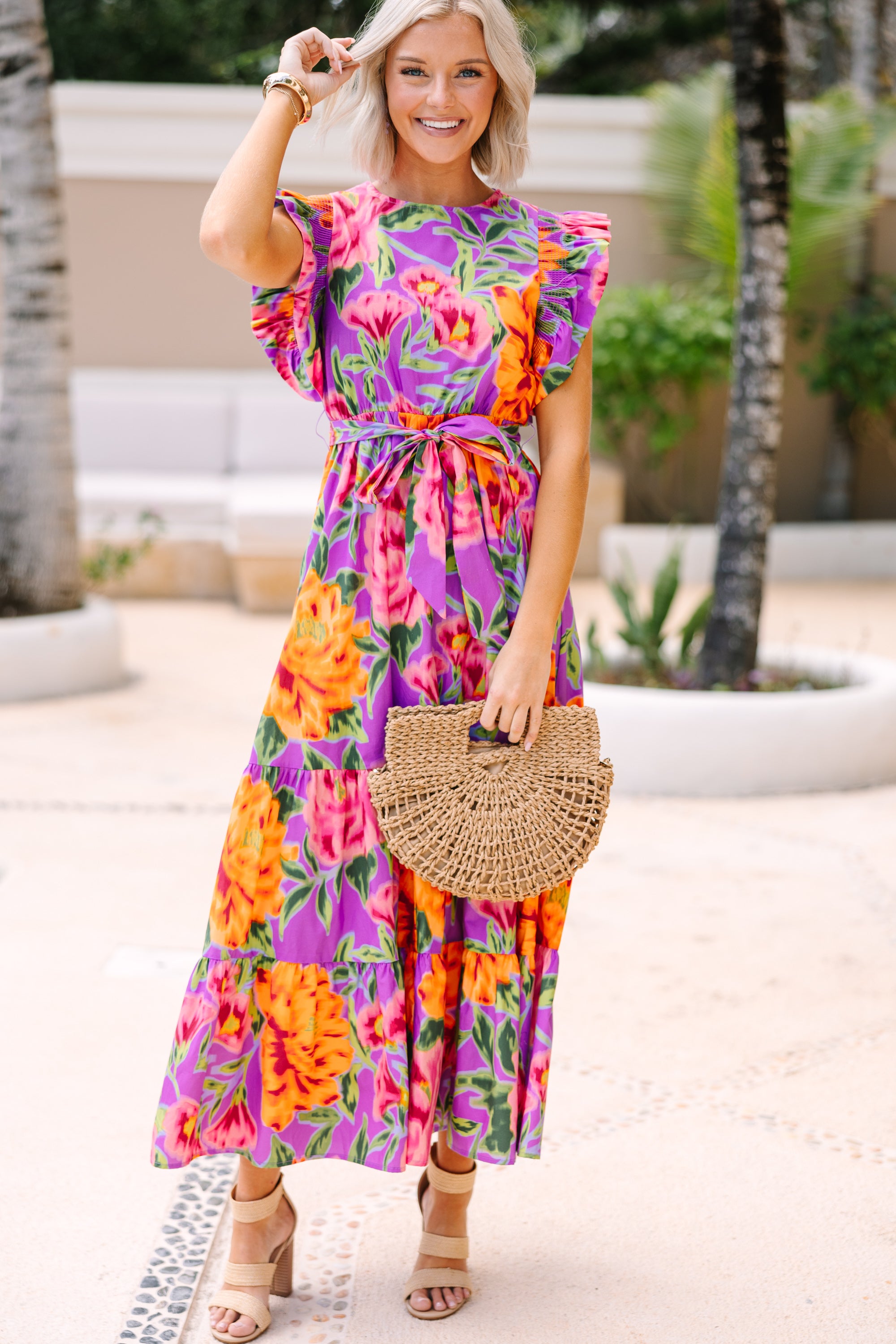 Perfect Pick Lavender Purple Floral Maxi Dress