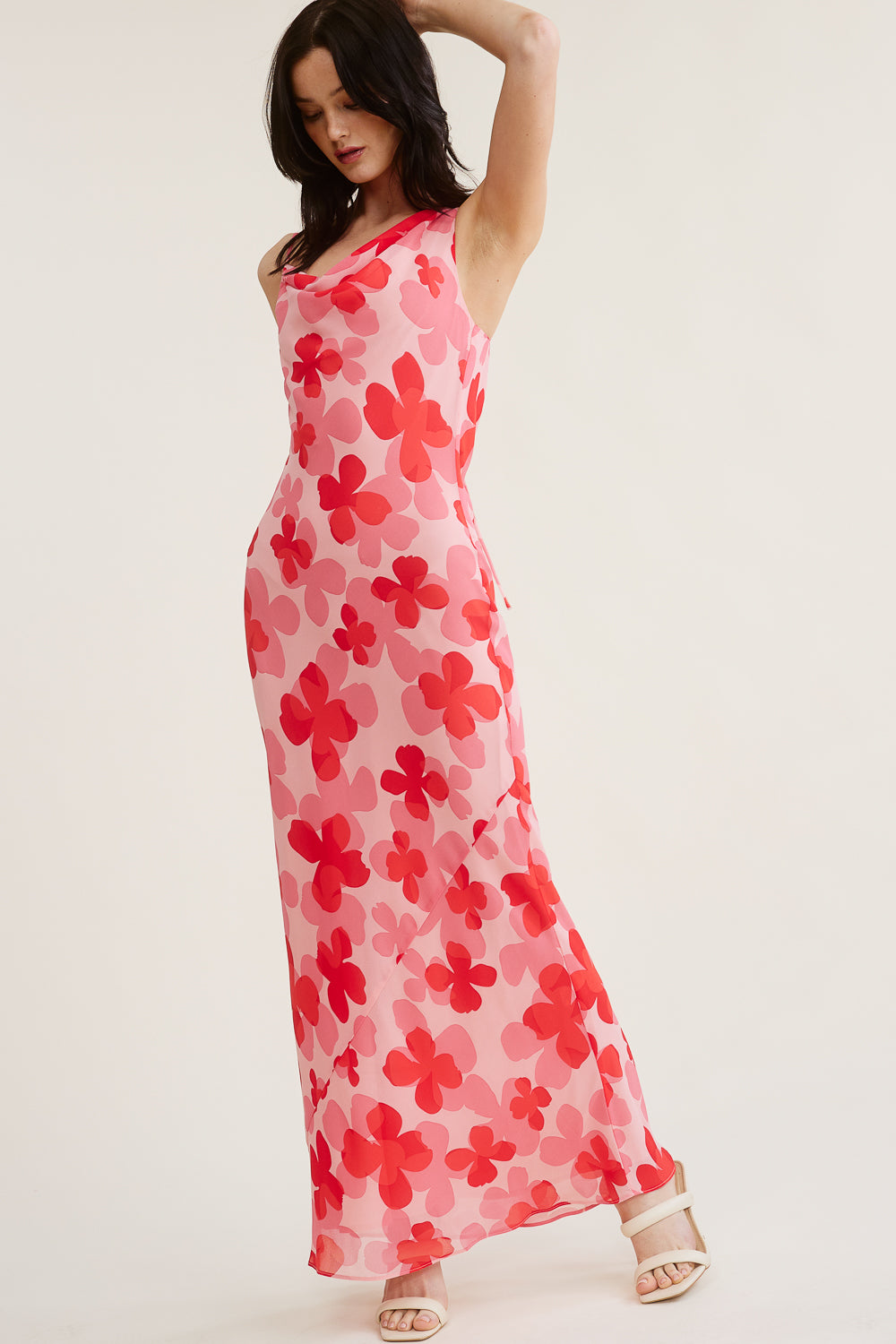 Pink Floral Maxi Dress