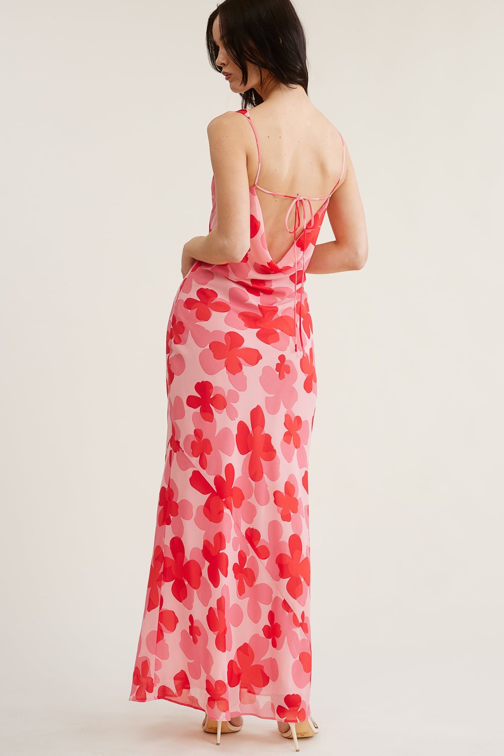 Pink Floral Maxi Dress