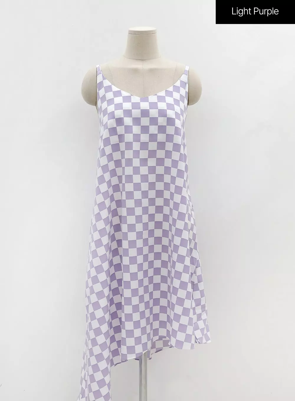 Plus Checked Sleeveless Dress IG09