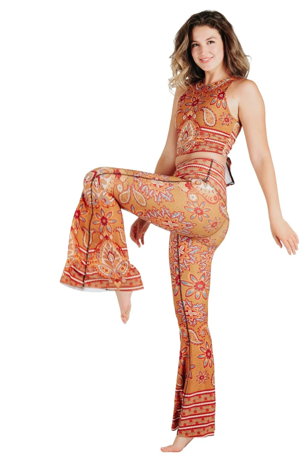 Rad Paisley Printed Bell Bottoms