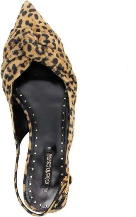 Roberto Cavalli Le Pettegole leopard-print mules Brown