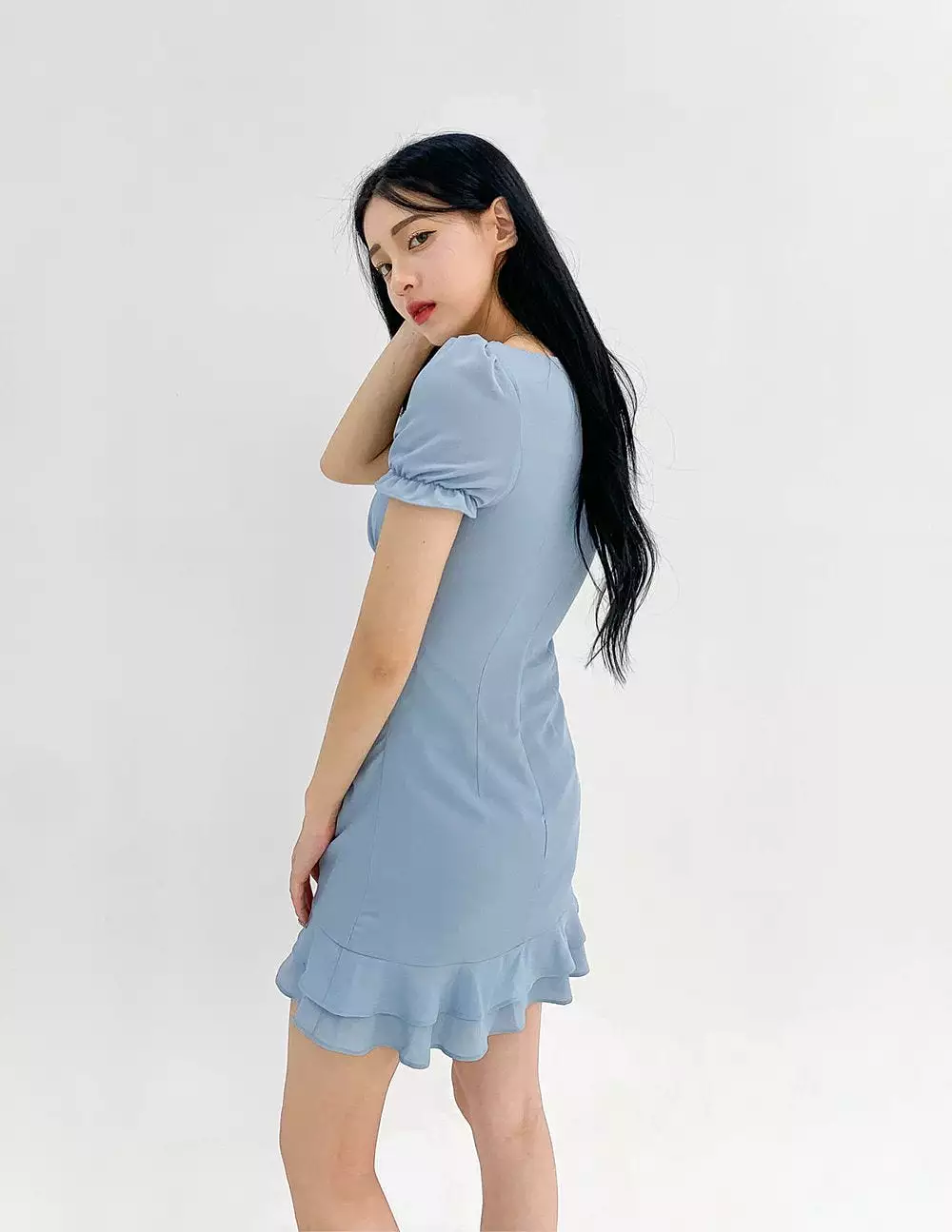 Romantic Ruched Front Mini Dress CCA29