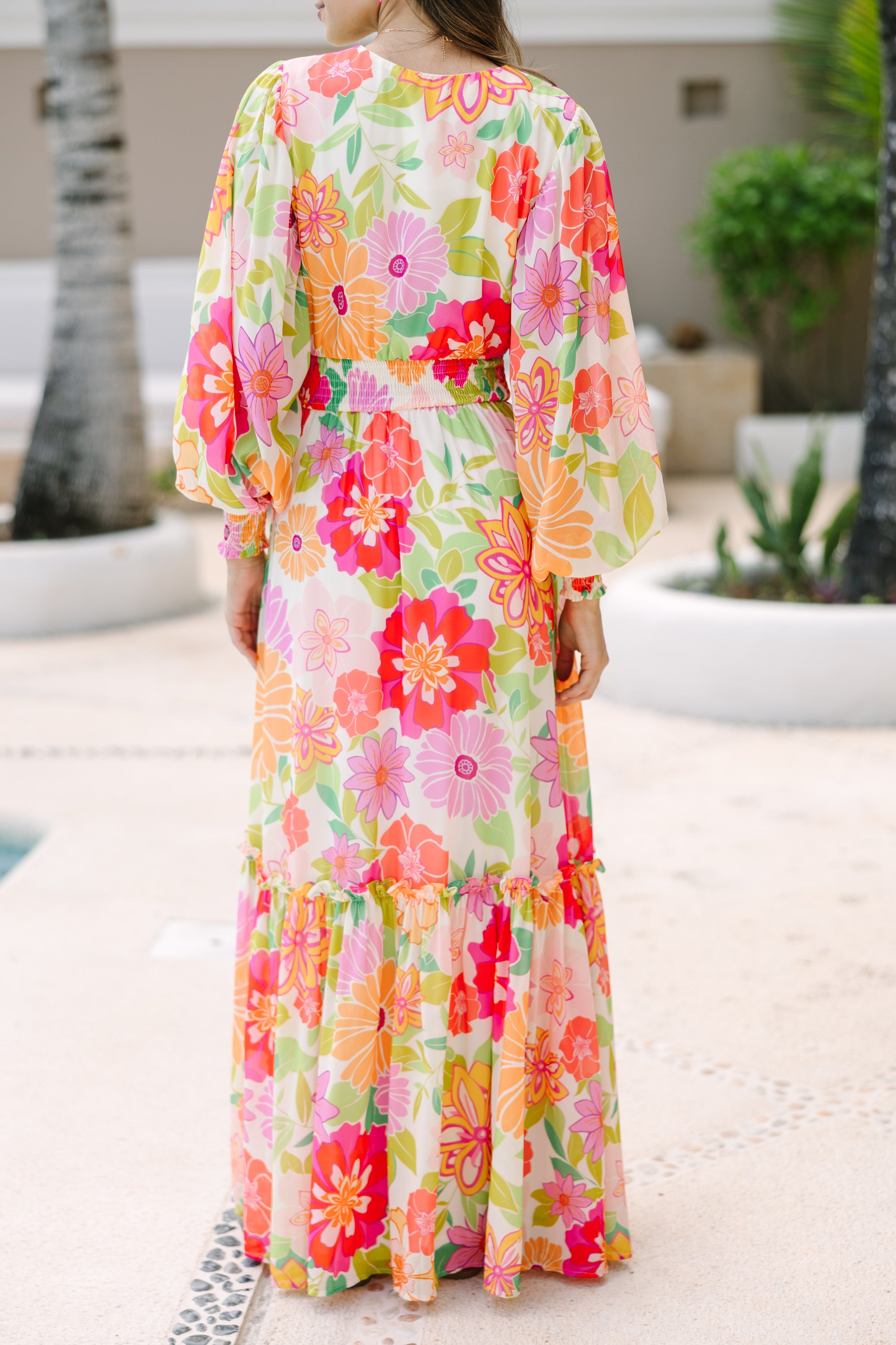 Say It Loud Fuchsia Pink Floral Maxi Dress