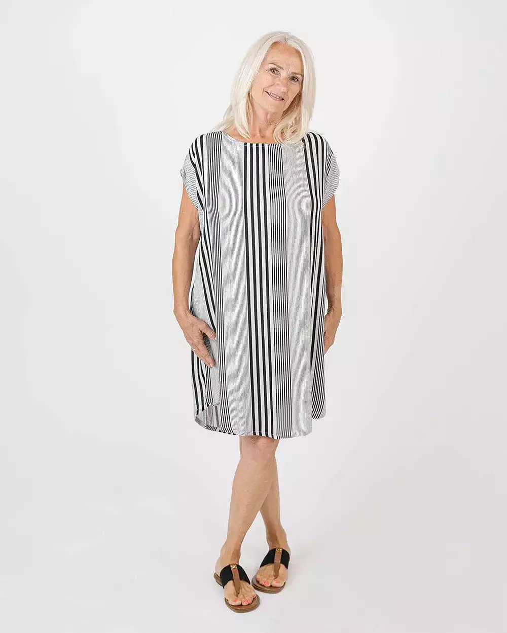 Shannon Passero Lori Dress Black Stripes 5117