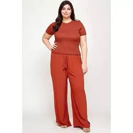 Solid Full Length Wide Leg Palazzo Pants