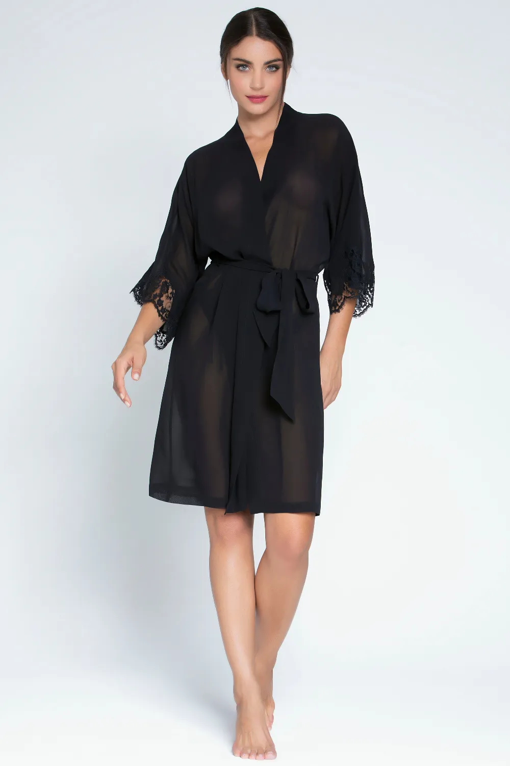 Splendeur Soie Mid Length Sheer Robe