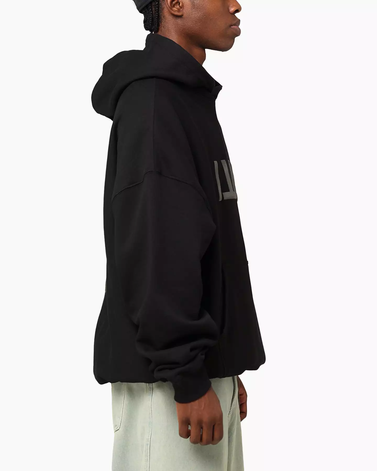 The Anti Order Anti Logo Boxy Hoodie Black