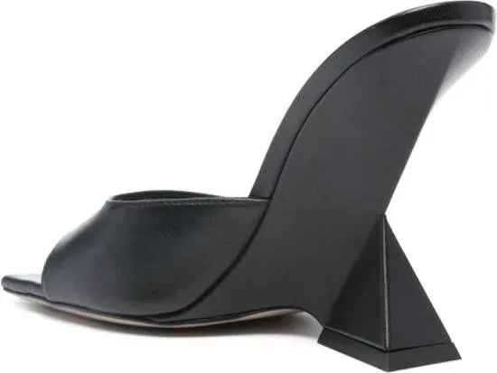 The Attico Cheope 105mm leather mules Black