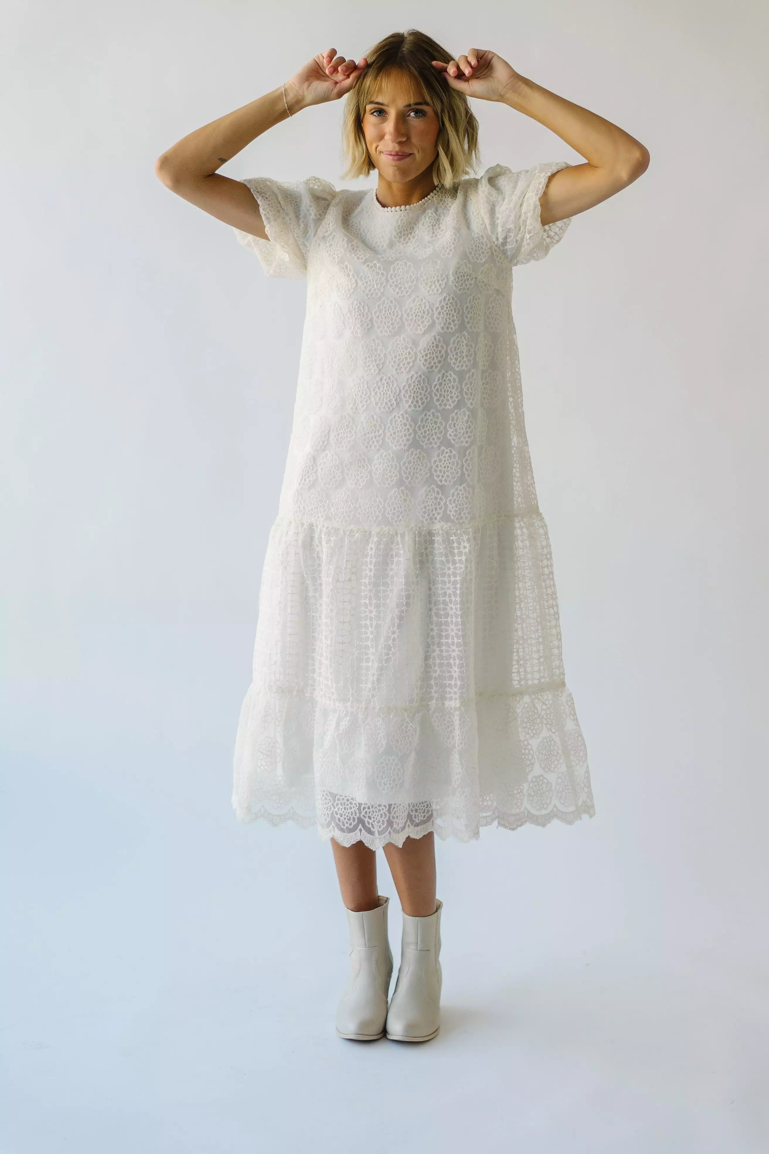 The Buchanan Lace Maxi Dress in Ivory