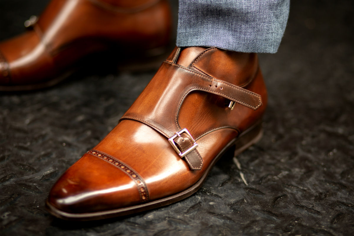 The Heston Double Monk Strap Boot - Brown