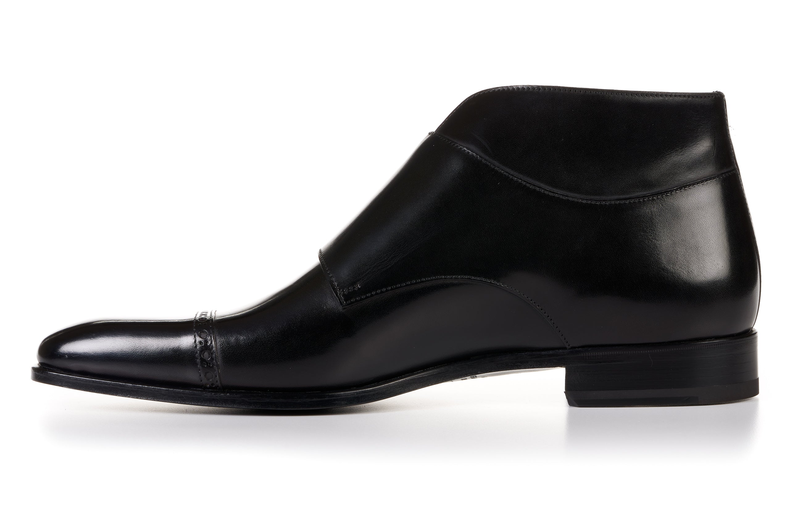 The Heston Double Monk Strap Boot - Nero