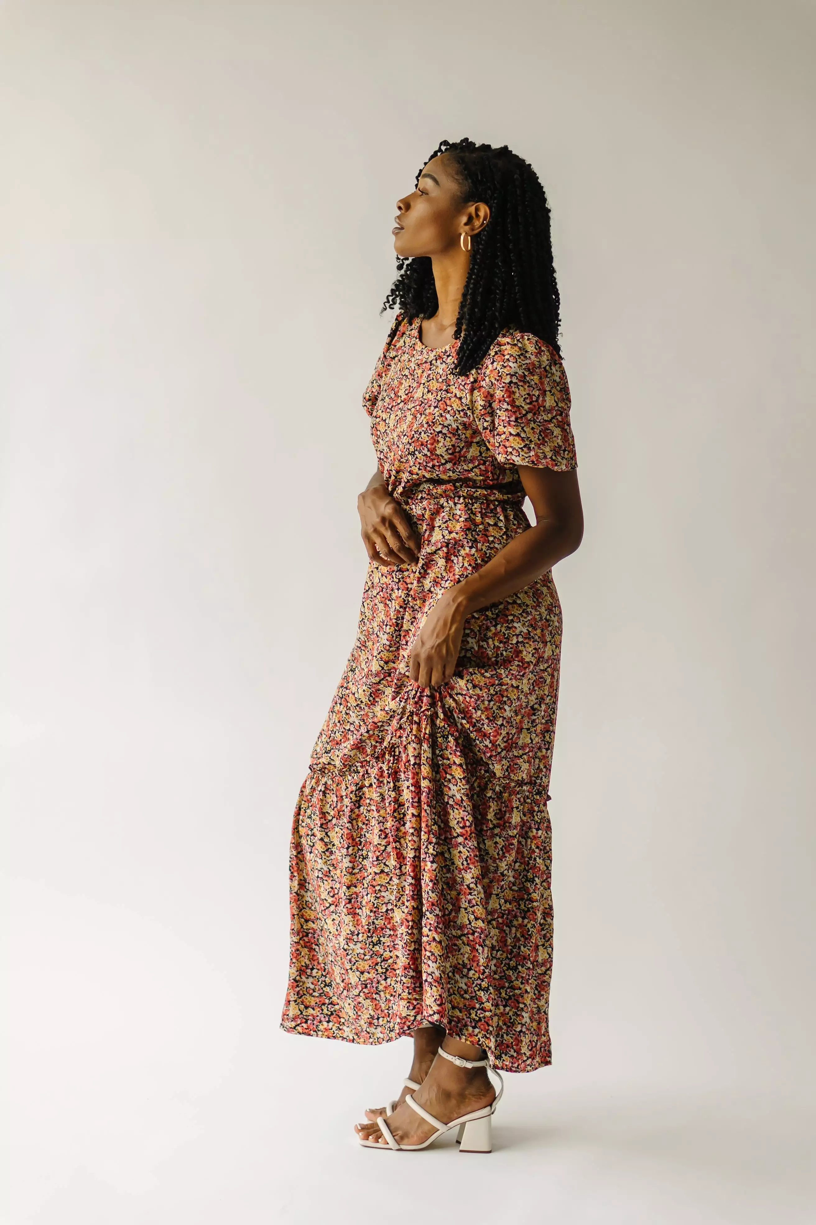 The Lollie Floral Maxi Dress in Pink Multi