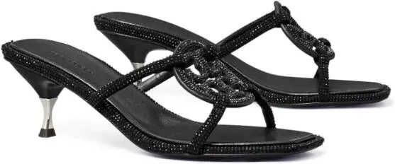 Tory Burch Miller 55mm crystal-embellished mules Black