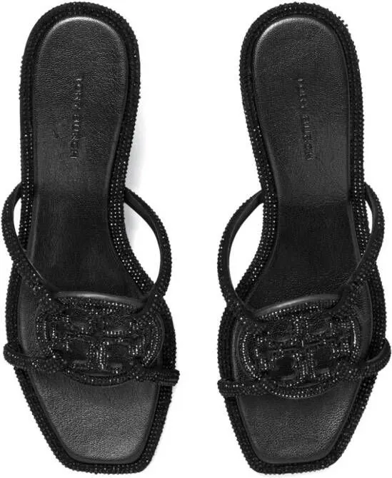 Tory Burch Miller 55mm crystal-embellished mules Black