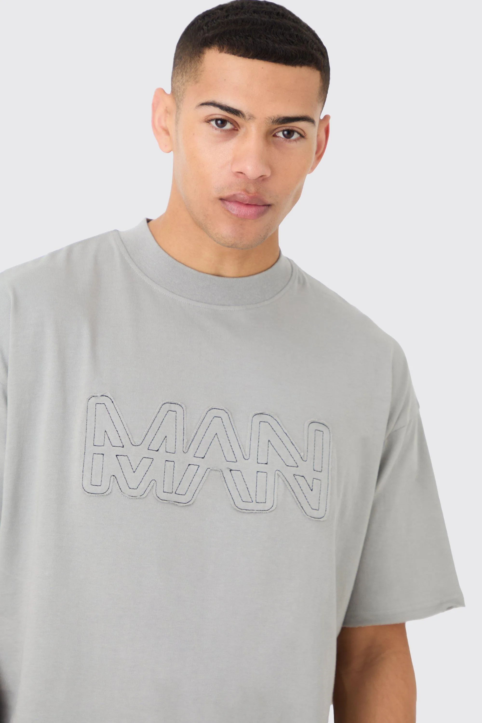 Tracksuits | Boxy Man Distressed T-Shirt & Shorts Set | boohooMAN