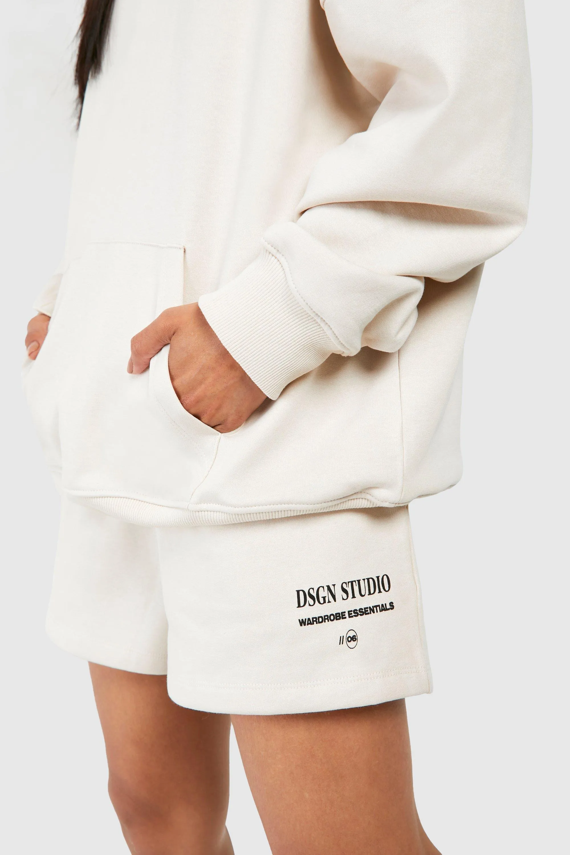 Tracksuits | Dsgn Studio Wardrobe Essentials Hooded Short Tracksuit | boohoo