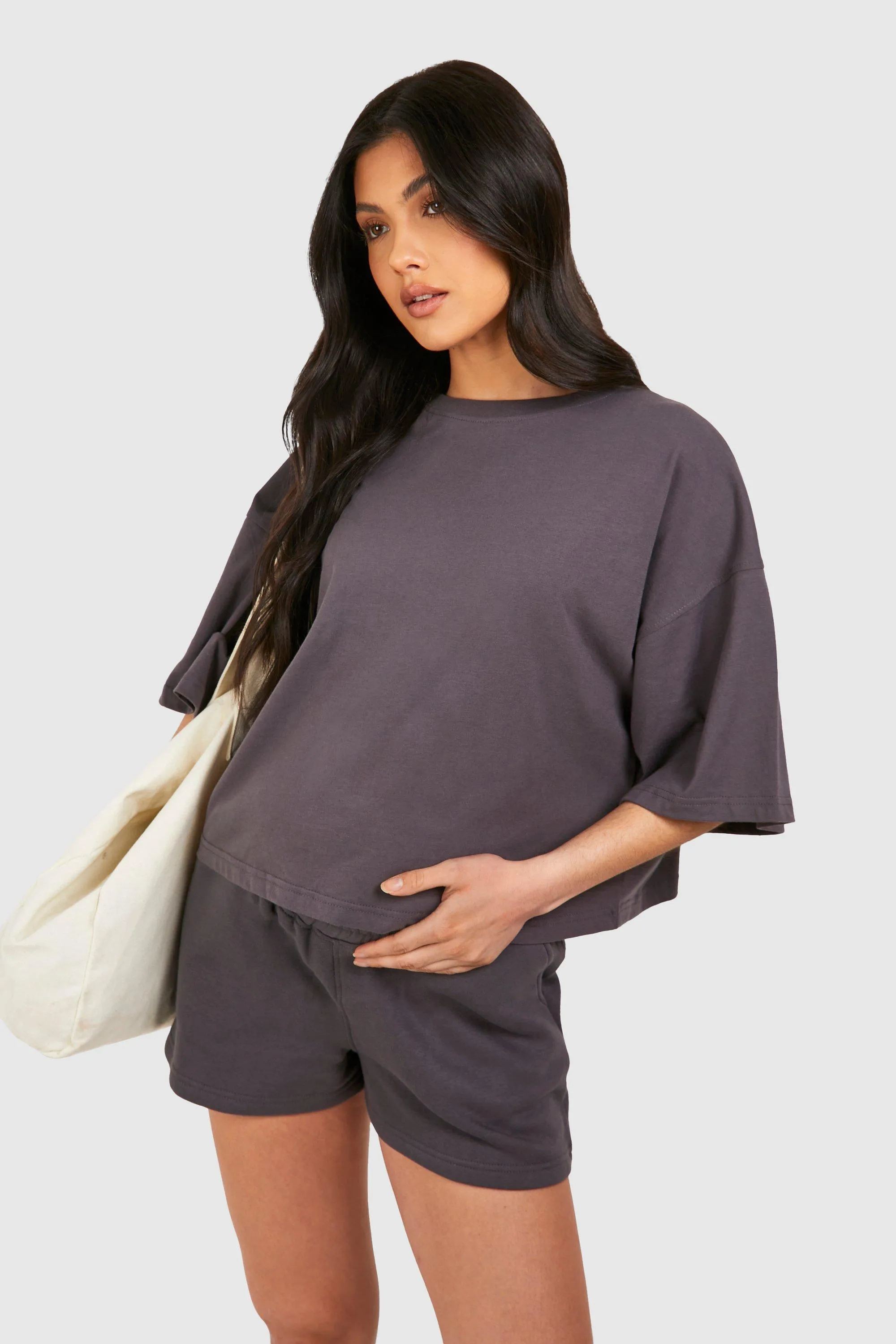 Tracksuits | Maternity Boxy T-shirt And Short Tracksuit | boohoo