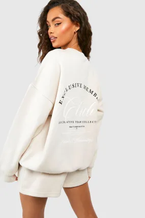 Tracksuits | Members Club Slogan Sweatshirt Short Tracksuit | boohoo