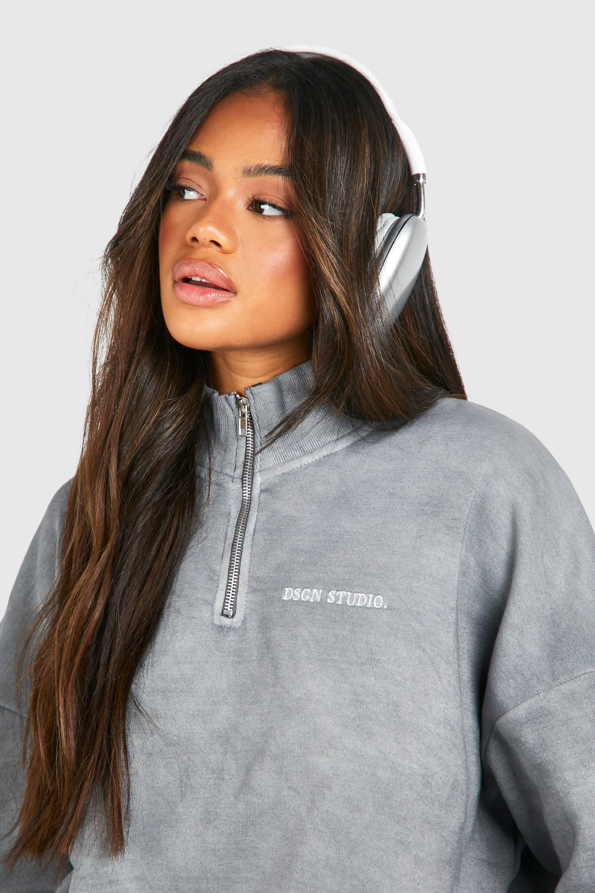 Tracksuits | Overdyed Oversized Half Zip Sweatshirt Tracksuit | boohoo