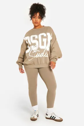 Tracksuits | Plus Dsgn Oversized Sweatshirt And Legging Tracksuit | boohoo