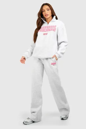 Tracksuits | Tall Wardrobe Essential Half Zip Wide Leg Tracksuit | boohoo