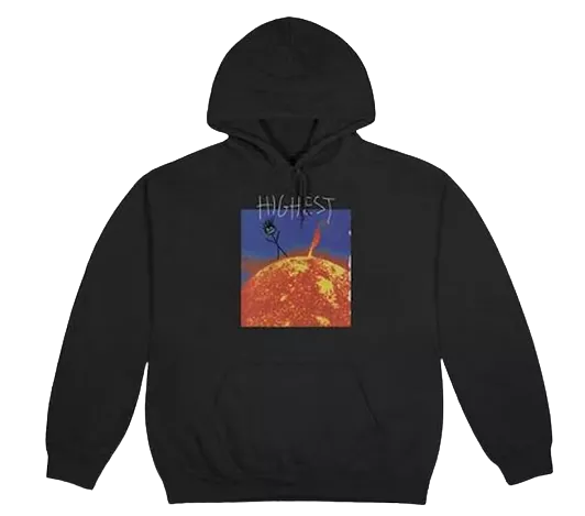 TRAVIS SCOTT Highest In The Room Sun Hoodie Black